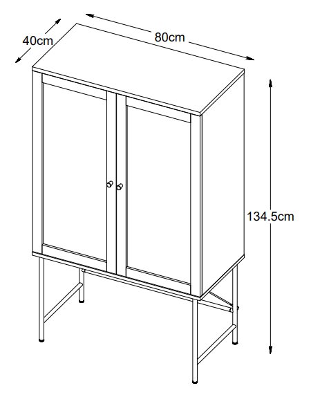 Armoire à menu noire avec rotin Armoire à menu noire avec rotin