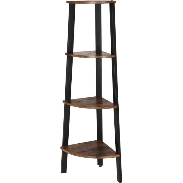 Nilla hoekplank 125 cm - Bruin/zwart