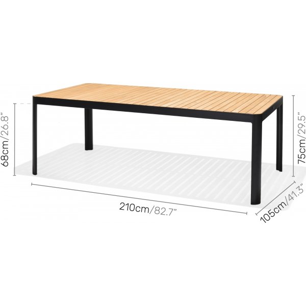 Portals matgrupp 21 - Svart/teak Portals matgrupp 21 - Svart/teak