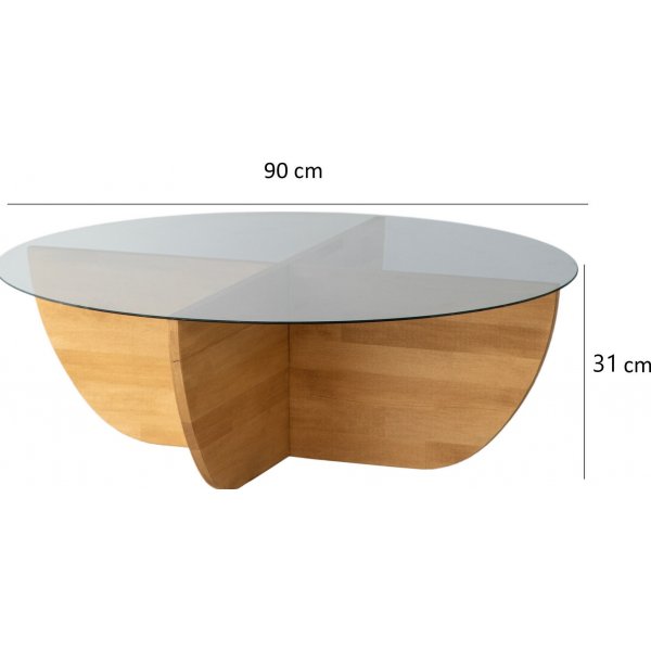 Lily 2 tables basses Ø90 cm - Chêne Lily 2 tables basses Ø90 cm - Chêne