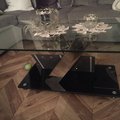 Kundbild Rafael soffbord - Glas: Jäte fin bord , elegant och snig .