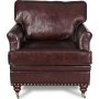 Fauteuil de professeur Bradford Howard en cuir marron