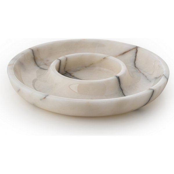 Dekorationsfat i vit marmor från Sicilien Dekorationsfat i vit marmor från Sicilien