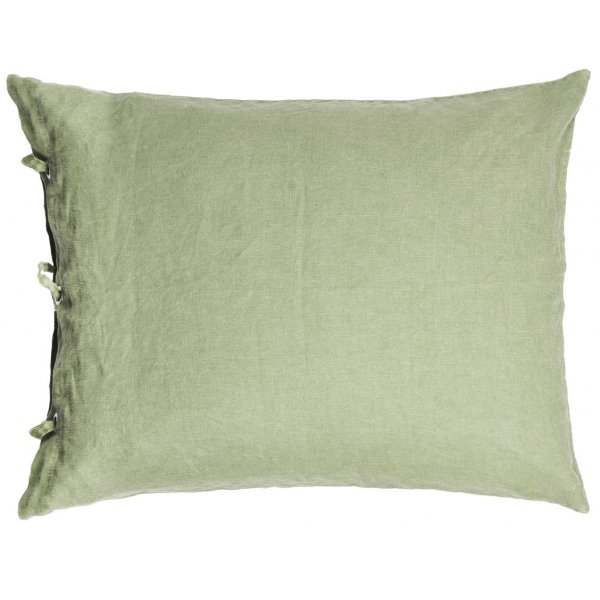 Kuddfodral Linne 50x60 cm ljus olivgrn stentvtt - Olsson & Jensen