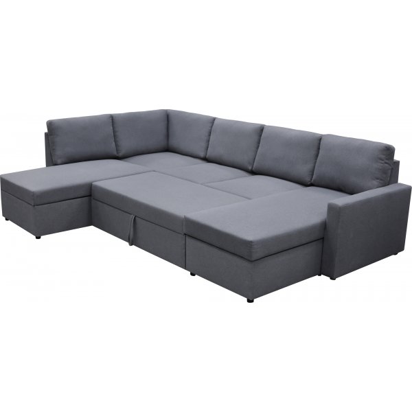 Bäddsoffa U-form mörkgrå - Dream Bäddsoffa U-form mörkgrå - Dream