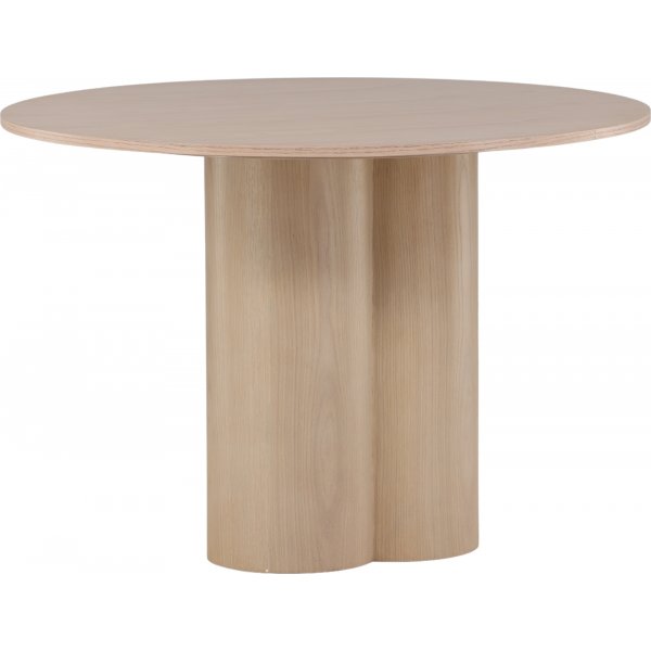 Table à manger ronde 110 cm Blanchi - Olivia Table à manger ronde 110 cm Blanchi - Olivia