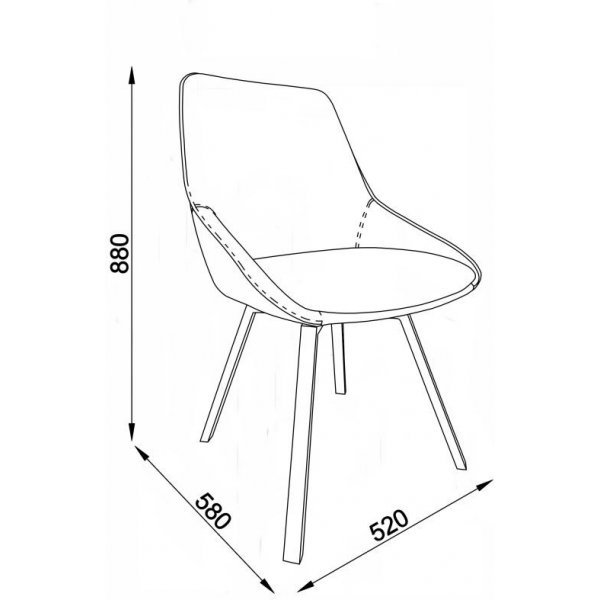 Chaise de salle  manger Micke - Anthracite