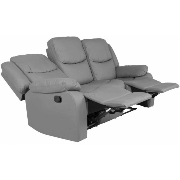 Mozart 3-sits Reclinersoffa - Gr� PU