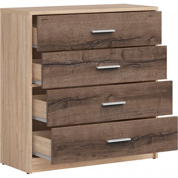 Nepo Plus ladekast - Sonoma eiken/donker eiken Nepo Plus ladekast - Sonoma eiken/donker eiken