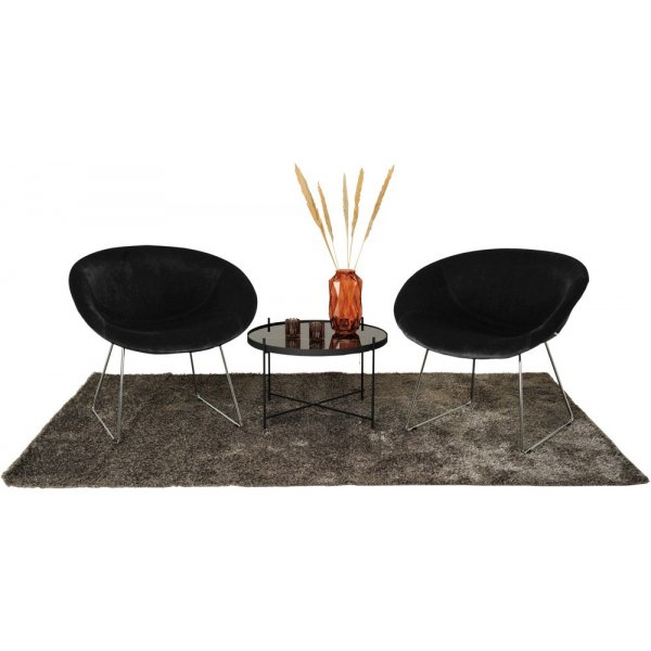 Fauteuil Scott en velours noir Fauteuil Scott en velours noir