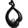 Trdgrdskonst Solcellslampa stende par H61 cm - Svart + Textilskydd fr utembler