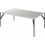 Terrazzo soffbord 110x60 cm - Bianco Terrazzo & underrede AIR i svart metall