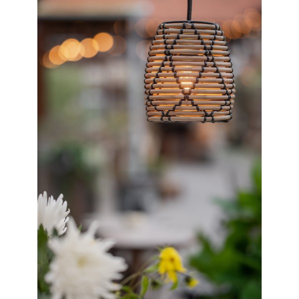 Plafonnier Lollo pour extrieur - Naturel/noir