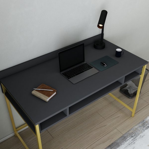 Bureau Alma 120 x 60 cm - Or/anthracite Bureau Alma 120 x 60 cm - Or/anthracite