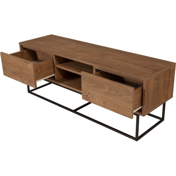 Rodez TV-bänk 140 cm - Valnöt/svart Rodez TV-bänk 140 cm - Valnöt/svart