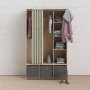 Lola garderob - Ek/beige/gr