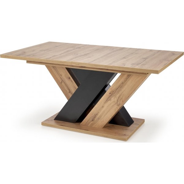 Table à manger Brandon 160-200 x 90 cm - Chêne Wotan/noir Table à manger Brandon 160-200 x 90 cm - Chêne Wotan/noir
