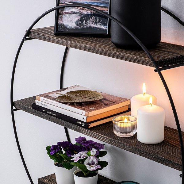 Wandplank rond zwart Ø60 cm Wandplank rond zwart Ø60 cm