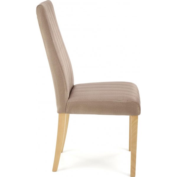 Chaise de salle à manger chiné - Velours beige/hêtre Chaise de salle à manger chiné - Velours beige/hêtre