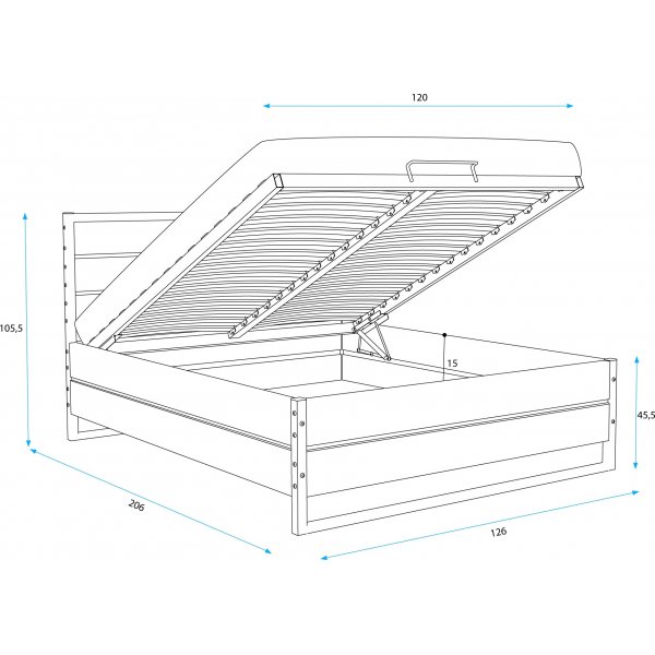 Loft s�ng med f�rvaring - Valfri storlek
