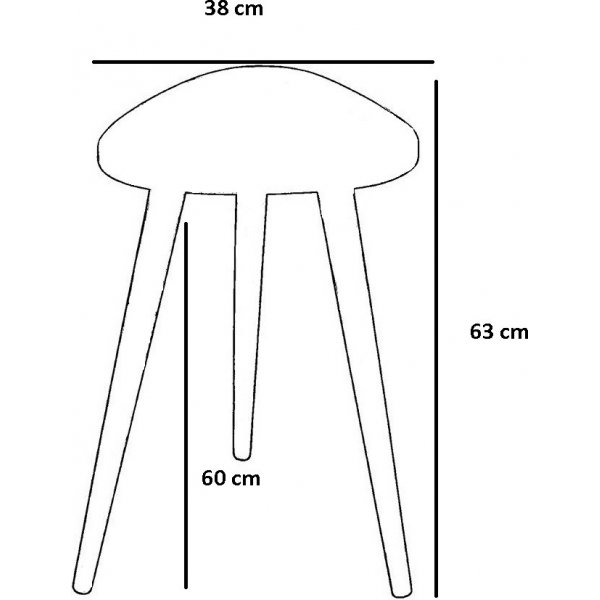 Trident sidobord �38 cm - Valn�t