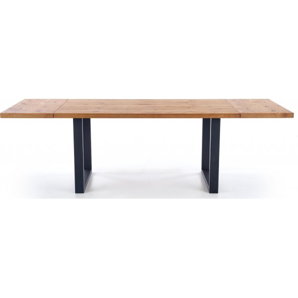 Table à manger extensible Sauber 90x160-250 cm - Chêne/noir Table à manger extensible Sauber 90x160-250 cm - Chêne/noir