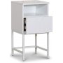 Lennox vitt sngbord med lda