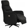Comfort Saga (el) reclinerftlj med inbyggt fotstd - Svart ecolder