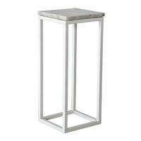 Accent sängbord/piedestal 65 - Vit marmor / vit underrede Accent sängbord/piedestal 65 - Vit marmor / vit underrede
