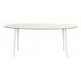 Rowico Fushion matbord oval - Vit-laminat trben