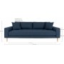 Lido 3-sits soffa - Mrkbl