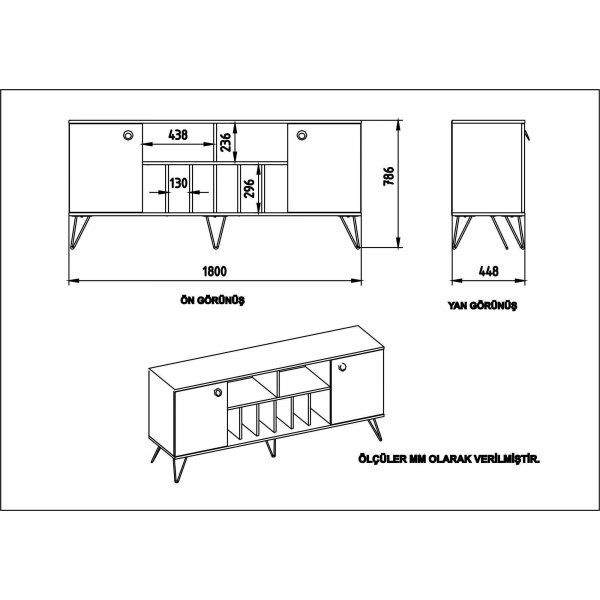 Buffet Lorenz - Noyer/noir
