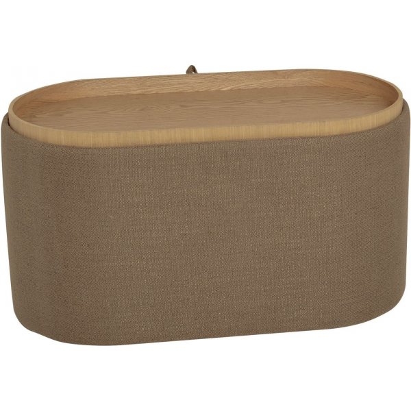 Maiko pouf ovale - Marron Maiko pouf ovale - Marron