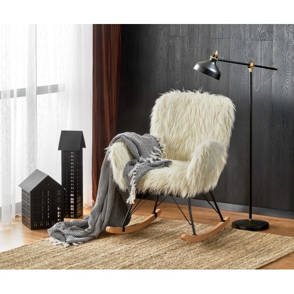 Chaise berante Jamson - Blanc crme