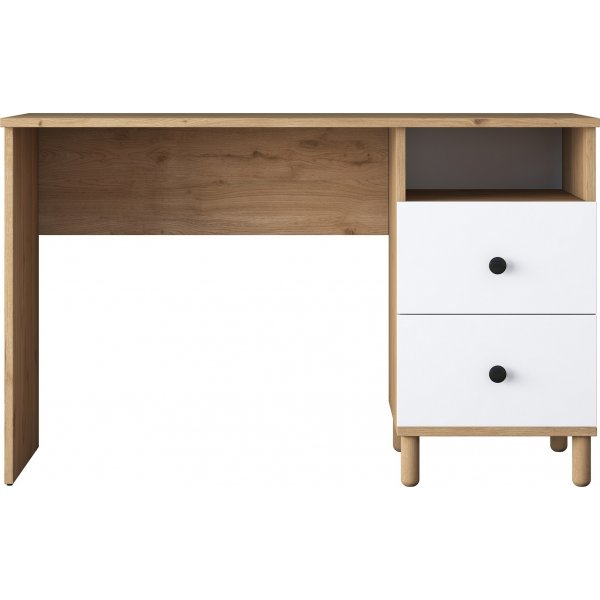 Bureau Hanna 9, 120 x 50 cm - Noyer/blanc