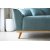 Classic divansoffa - Ljusblå + Möbelvårdskit för textilier