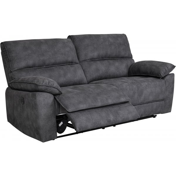 Canap 3 places inclinable lectrique rglable - Gris