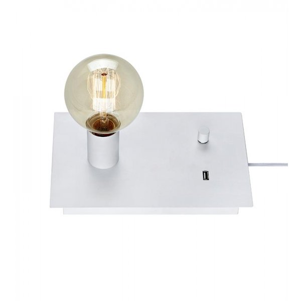 Load Bordslampa med USB - Vit
