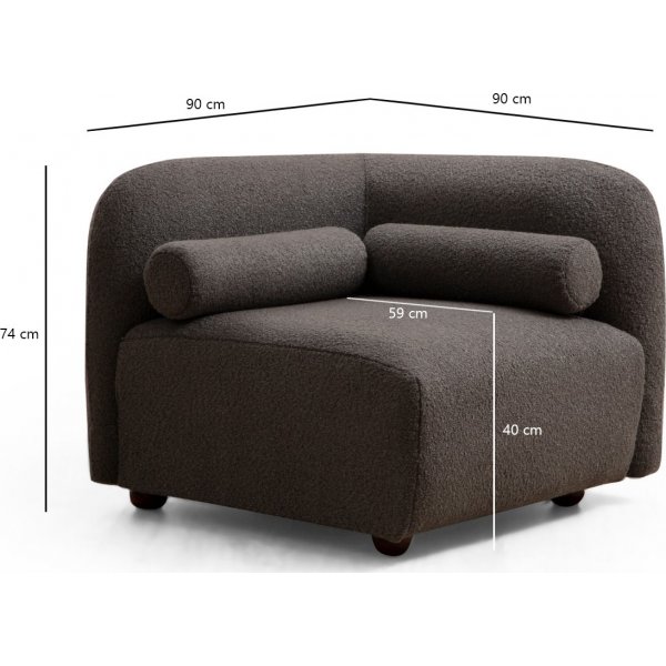 Fauteuil Viktor - Gris foncé Fauteuil Viktor - Gris foncé