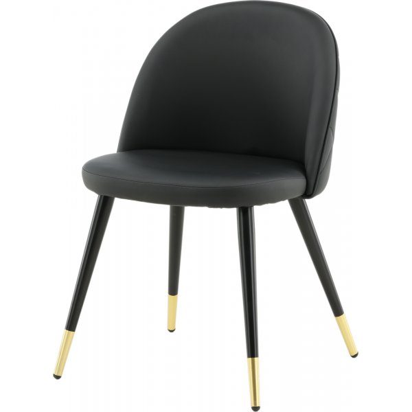 Alice matstol - Svart PU-läder Alice matstol - Svart PU-läder
