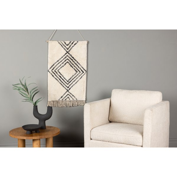 Love väggmatta 50x80 cm - Offwhite/svart Love väggmatta 50x80 cm - Offwhite/svart