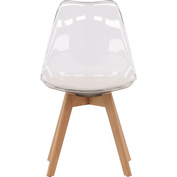 Edvin matstol - Vit/björk Edvin matstol - Vit/björk