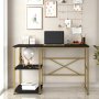 Voyage skrivbord 23, 120 x 60 cm - Svart/guld