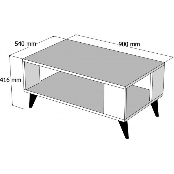 City soffbord 90 x 41,6 cm - Valnöt City soffbord 90 x 41,6 cm - Valnöt