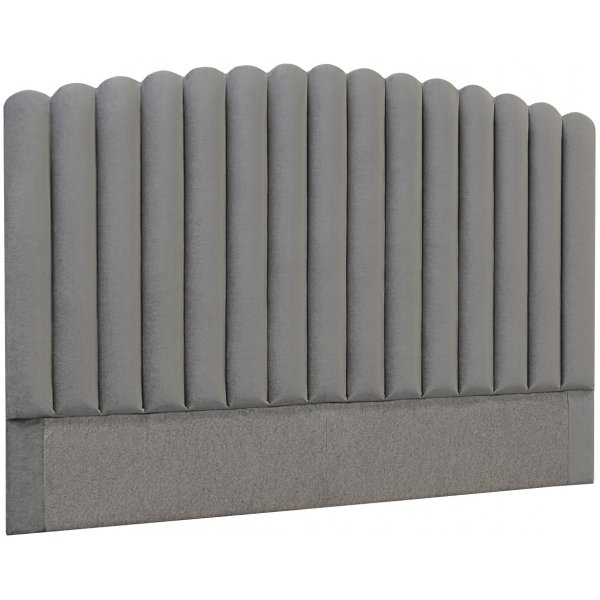 Tte de lit Bornholm (Velours gris) - Toutes largeurs