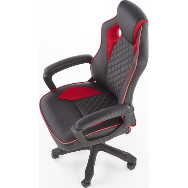 F1 kontorsstol / spelstol - Svart/rd