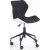 Chaise de bureau Albana - Blanc/noir