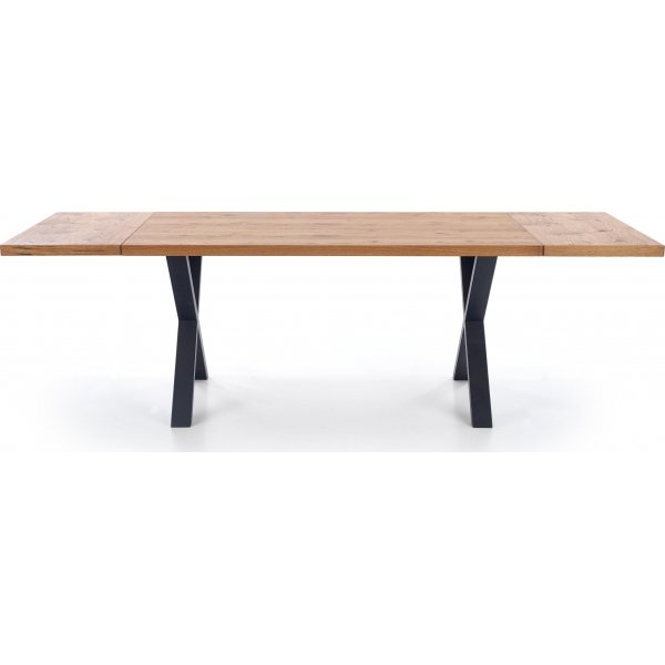 Table  manger Xavier 160-250 x 90 cm - Chne/noir