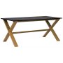 Artic matbord 180 cm i ek / svart + Textilskydd fr mbler