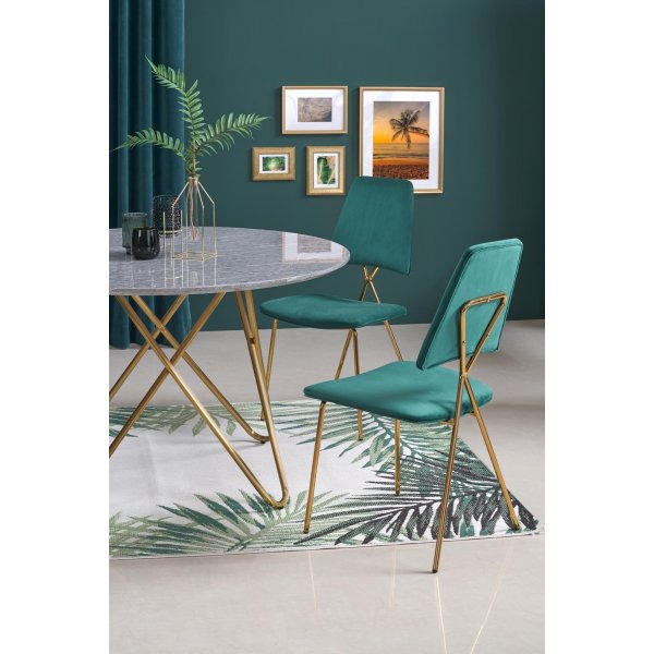 Nocture runt matbord 120 cm i diameter - Grå marmorfoliering/guld Nocture runt matbord 120 cm i diameter - Grå marmorfoliering/guld